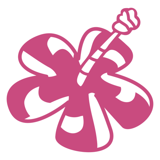 Hibiscus petal detailed silhouette
