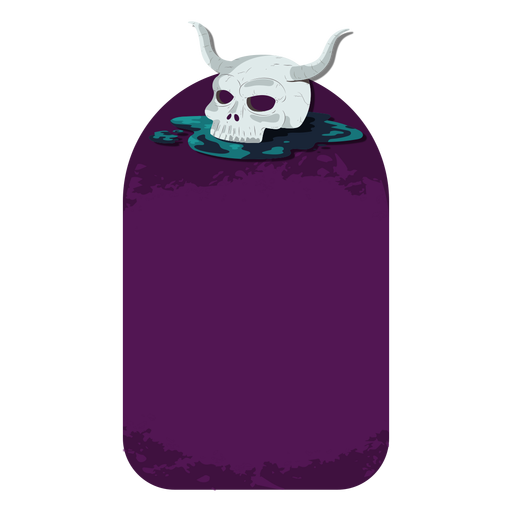 Insignia de calcomanía de calavera de cuerno Diseño PNG