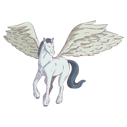 Cavalo pégaso colorido ilustração colorida Cavalo pégaso colorido ilustração colorida