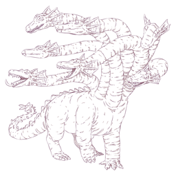 Hydra reptile illustration PNG Design