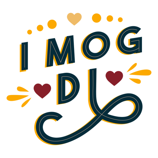 I mog di badge sticker PNG Design