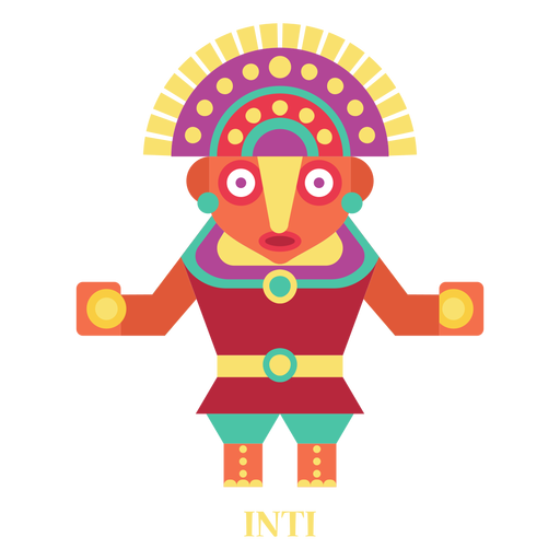 Inti inca divinity flat PNG Design