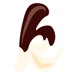 K k carta chocolate plano Diseño PNG