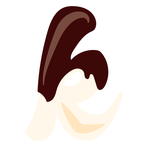 K k letter chocolate flat PNG Design