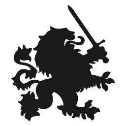 Lion tail sword silhouette Lion tail sword silhouette