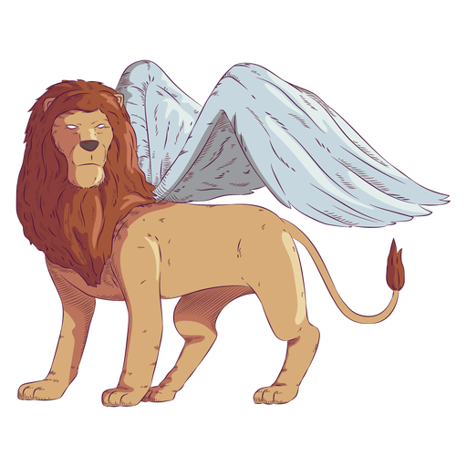 Lion wing colored coloured illustration PNG Design