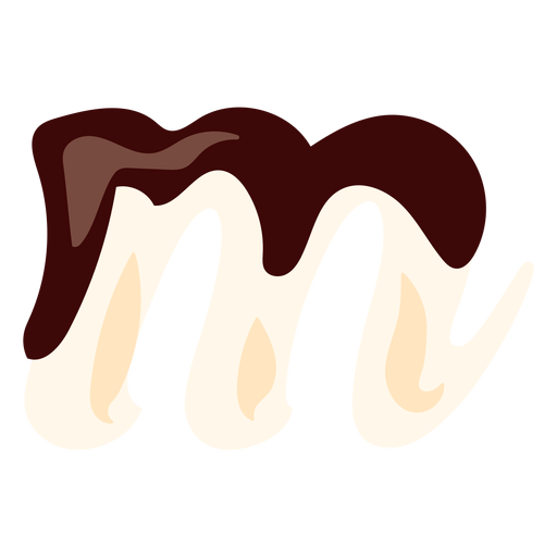 M m Brief Schokolade flach PNG-Design
