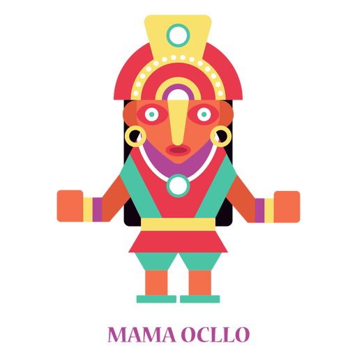 Mama ocllo inca divinity flat PNG Design