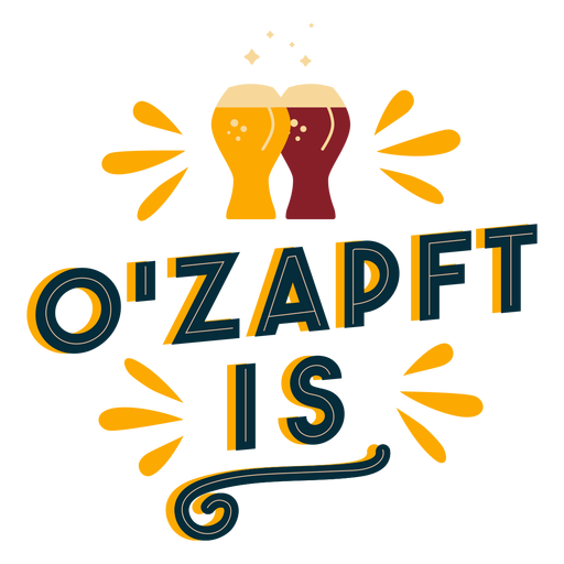 O'zapft is badge sticker PNG Design