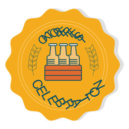 Autocolante com o emblema da caixa de celebração do Oktoberfest Desenho PNG