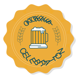 Oktoberfest Feier Cup Abzeichen Aufkleber PNG-Design
