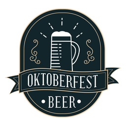 Oktoberfest Cup Ribbon Badge Sticker Transparent PNG & SVG Vector