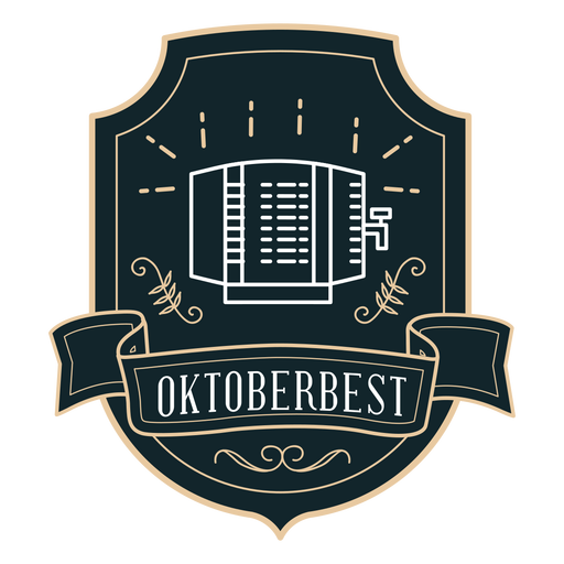 Etiqueta do emblema da fita do distribuidor de Oktoberfest Desenho PNG