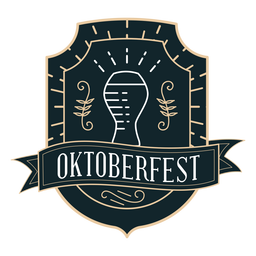 Oktoberfest Glass Ribbon Badge Sticker PNG & SVG Design For T-Shirts