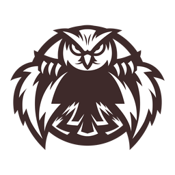 Etiqueta engomada de la insignia del búho búho águila Diseño PNG