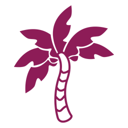 Palm leaf detailed silhouette PNG Design