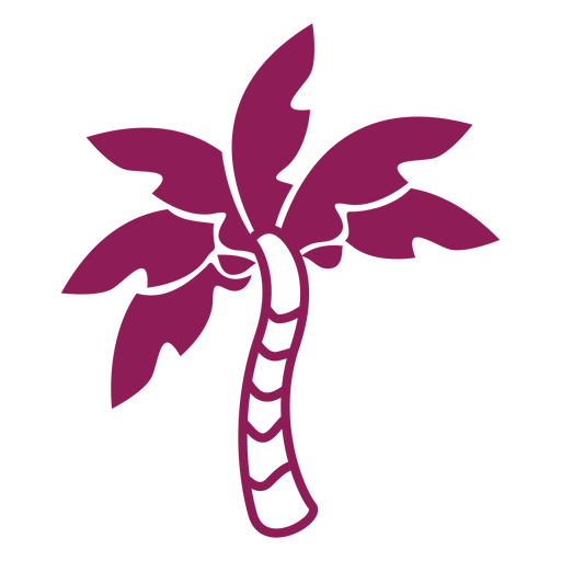 Palm leaf detailed silhouette PNG Design