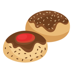 Pastry cake flat PNG Design
