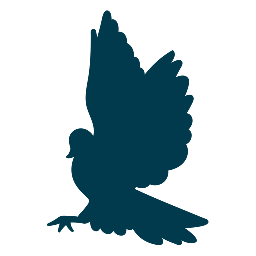 Silueta de ala de paloma Diseño PNG