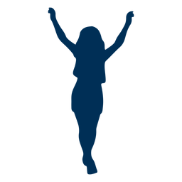 Haltung Mädchen Silhouette PNG-Design