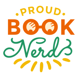 Adesivo de distintivo de óculos de nerd de livro orgulhoso Desenho PNG