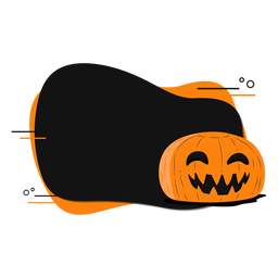Kürbis Lächeln Abzeichen Aufkleber PNG-Design