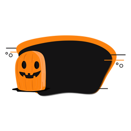 Insignia de la etiqueta engomada de la sonrisa de calabaza Diseño PNG