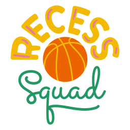 Recess squad ball badge sticker PNG Design
