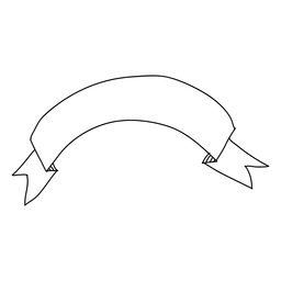 Bandbandlinie Hand gezeichnet PNG-Design