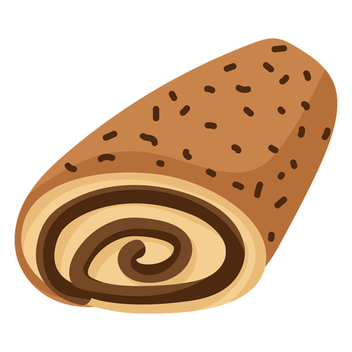 Rolo de p?o de forma plana Desenho PNG