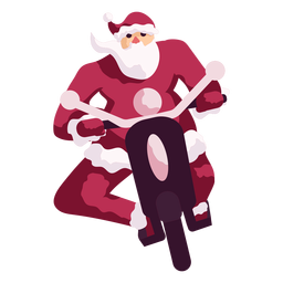 Papai Noel moto moto plana Desenho PNG
