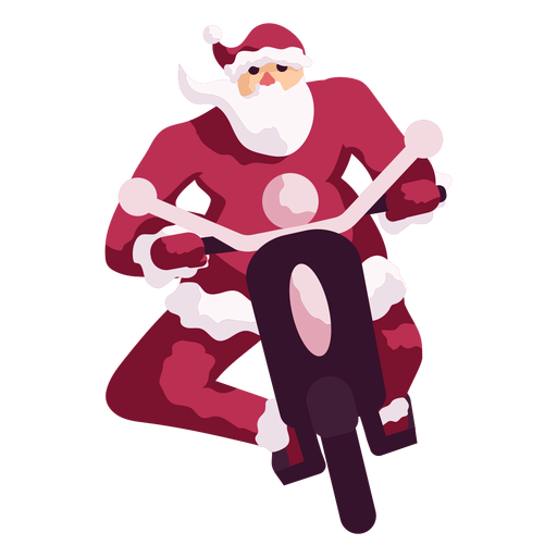 Weihnachtsmann Motorrad Motorrad flach PNG-Design