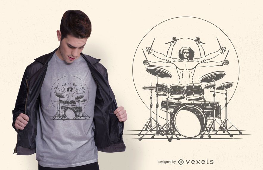 Drummer playing t-shirt design Drummer playing t-shirt design