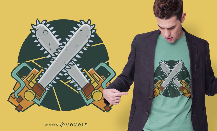 Diseño de camiseta de motosierras Diseño de camiseta de motosierras