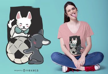 Filhotes de cachorro jogando design de t-shirt Filhotes de cachorro jogando design de t-shirt