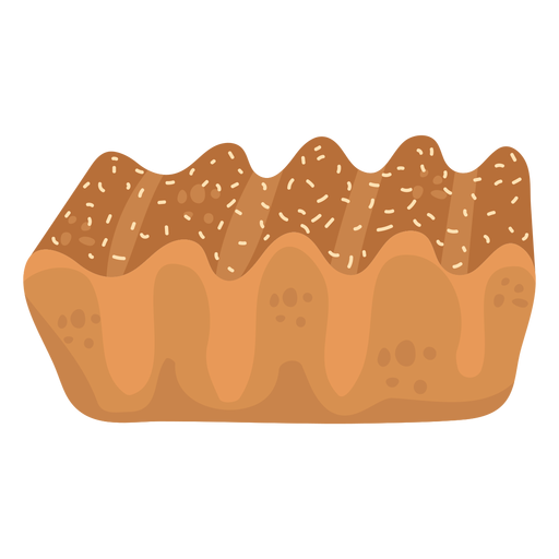 Pão de gergelim plano Desenho PNG