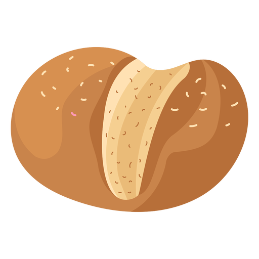 Pão de gergelim plano Desenho PNG