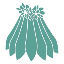 Rockblume detaillierte Silhouette PNG-Design