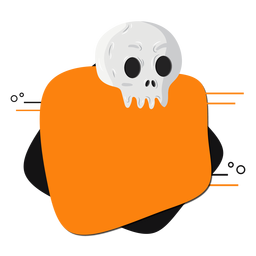 Skull badge sticker PNG Design