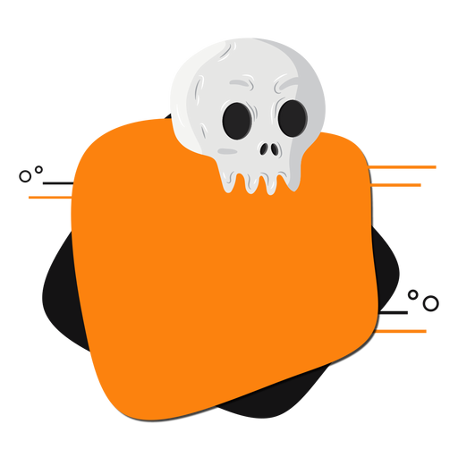 Skull badge sticker PNG Design