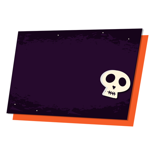 Skull sticker badge PNG Design