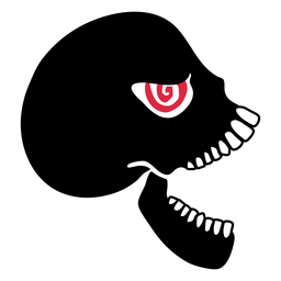 Crânio com dente achatado Desenho PNG