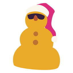Snowman cap hat flat PNG Design