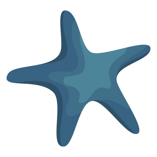 Estrella estrella de mar plana Diseño PNG