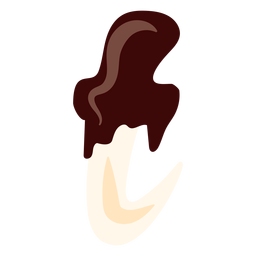 T t carta chocolate plano Diseño PNG