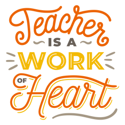 Lehrer ist eine Arbeit von Herz Abzeichen Aufkleber PNG-Design
