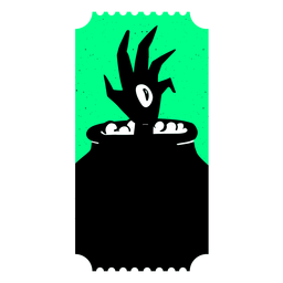 Ticket ojo de mano de cobre plano Diseño PNG