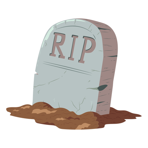 Rip Gravestone Cartoon Icon PNG & SVG Design For T-Shirts