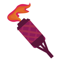 Chama de fogo da tocha plana Desenho PNG