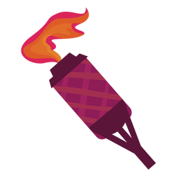Torch fire flame flat PNG Design